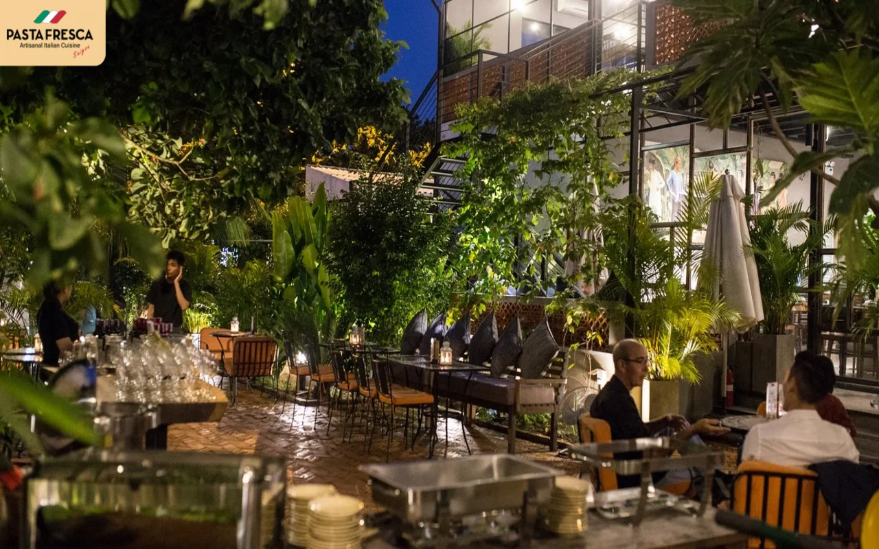 Pasta Fresca Saigon Restaurant - one of the most interesting and attractive places and entertainment areas in Saigon on the occasion of holidays and New Year's Day.