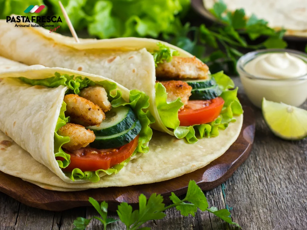 You can pack all your favorite ingredients into a wrap and it'll be sure to keep you full until lunchtime.