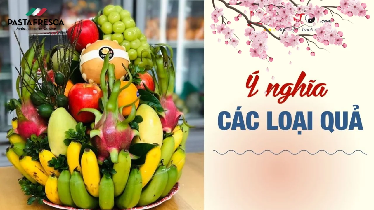 Each type of fruit on the Northern Tet fruit tray represents the homeowner's good wishes for the new year.